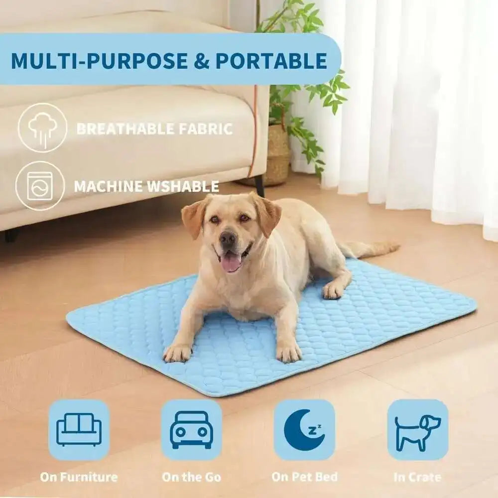 Tappetino Refrigerante per Cani XL- Effetto Ghiaccio, Lavabile, Anti-Graffio