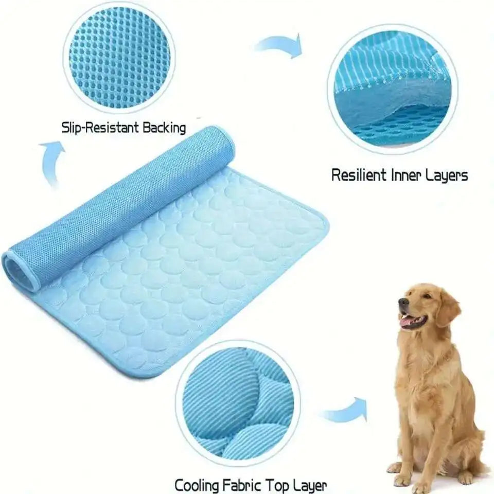 Tappetino Refrigerante per Cani XL- Effetto Ghiaccio, Lavabile, Anti-Graffio