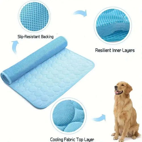 Tappetino Refrigerante per Cani XL- Effetto Ghiaccio, Lavabile, Anti-Graffio