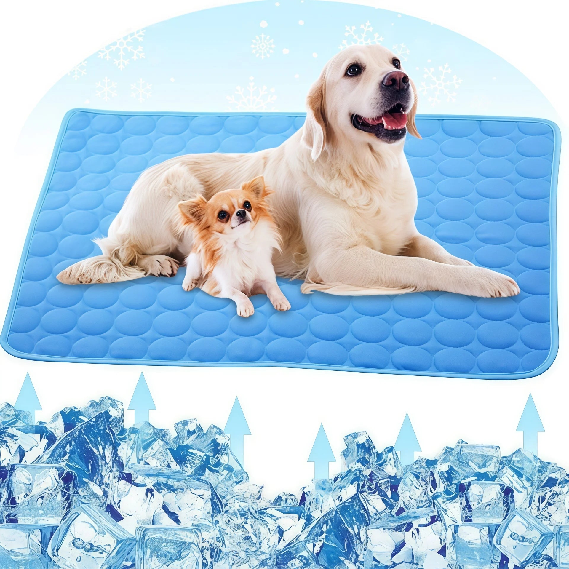 Tappetino Refrigerante per Cani XL- Effetto Ghiaccio, Lavabile, Anti-Graffio