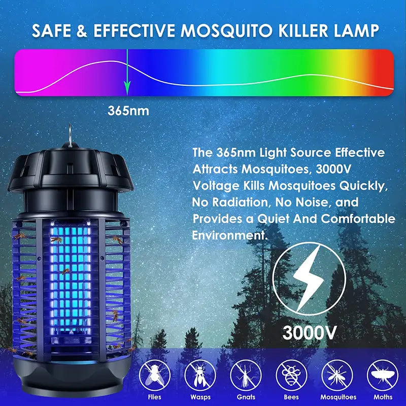 Lampada Anti-Zanzare UV Ricaricabile